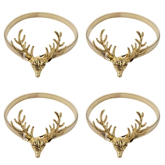 Set of 4 Metal Curtain Tiebacks with , Spring-Loaded Holders for Christmas Curtains