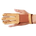 thumbnail image 4 of 3  Men Women PU Leather Finger Guard Protector Hunting, 4 of 9