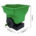 thumbnail image 3 of Hand-powered Spreader Easy Crank Design for Grass Seed Fertilizer Salt (Green), 3 of 13