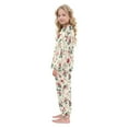thumbnail image 4 of Fluffy Pajamas Set Fuzzy Winter Warm Pj Sets Pullover Tops and Long Pants Red Small Floral Pattern X-Small, 4 of 8
