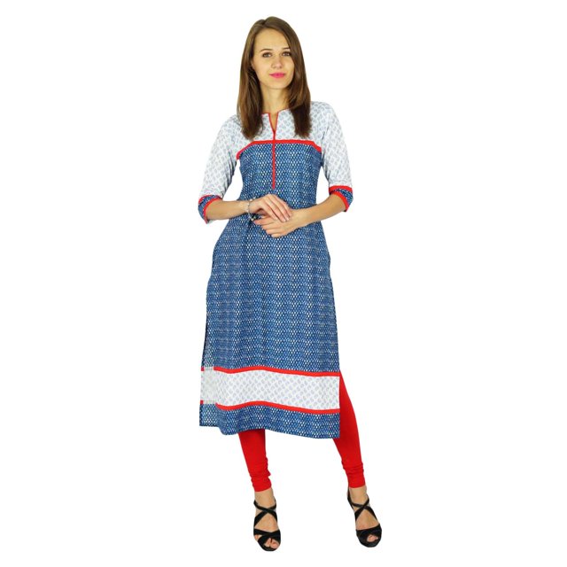 Phagun Kurta Bollywood Indienne de Designer pour Femmes Kurti Ethnique Tunique en Coton Robe