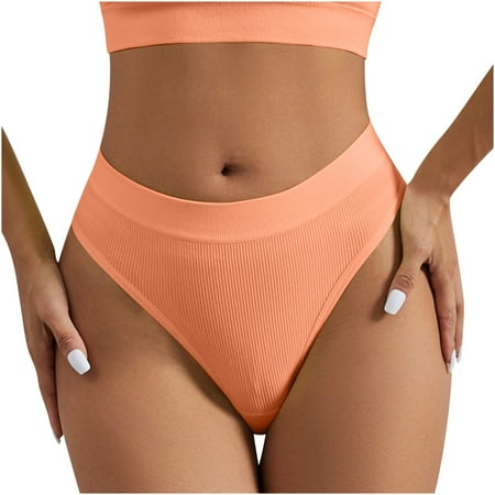 ameIAEA Women s Breathable Seamless Thong Panties Mid Waisted No Show Underwear Invisible Stretch Panty