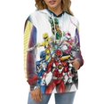 thumbnail image 5 of Power Rangers Unisex Adult Hoodie Casual Hooded Sweatshirt Pullover Novelty 3D Printed Sweater Jacket L, 5 of 8