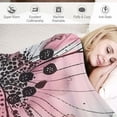thumbnail image 3 of Fenyluxe Flower Dot Design Silk Screen Print Throw Blanket Flannel Hand/Machine Wash Soft Plush Blankets for All Seasons 50x60in, 3 of 6