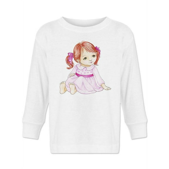 Girl With Pink Dress Long Sleeve Toddler -Image by Shutterstock, 2 Toddler