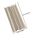 thumbnail image 2 of AURARMLET Light Filtering Curtains Polyester Beige 1Set for Office, 2 of 8