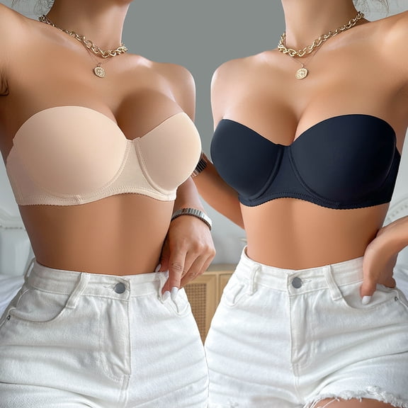 Avtoify Women Strapless Back Bra Summer Womens Bras Buckle Comfortable Daily Wear