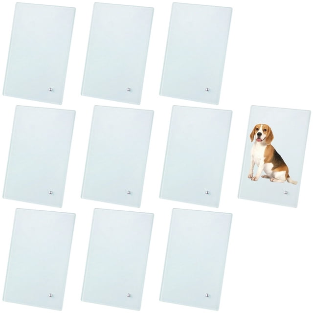 10 PCS Sublimation Glass Photo Frames, Blank Tempered Glass Frames, Glass Picture Frames 4.3 x 6.3 Inches Heat Transfer Frames with Display Stands for DIY Personalized Gift