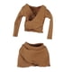 thumbnail image 2 of Falda corta básica para figura femenina a escala 1:6. Ropa hecha a mano. marrón, 2 of 9