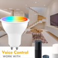 thumbnail image 4 of Bombilla LED Inteligente Tuya GU10 Regulable 5 W CA 100-130 V WIFI + Bluetooth Control de Aplicación Smart Life Funciona con Home 3 Piezas, 4 of 5