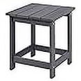 thumbnail image 3 of LZRS Adirondack Square Outdoor Side Table, Pool Composite Patio Table,HDPE End Tables for Backyard,Pool, Indoor Companion, Easy Maintenance & Weather Resistant(Grey), 3 of 4