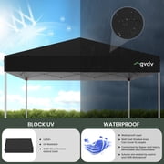 GVDV Outdoor Pop up Canopy 10'x10' Tent Camping Sun Shelter-Series Party Tent (Black)