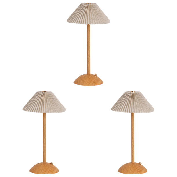 Lámpara Mesa Plisada Nórdica Noche Recargable para Sala Estar (b)