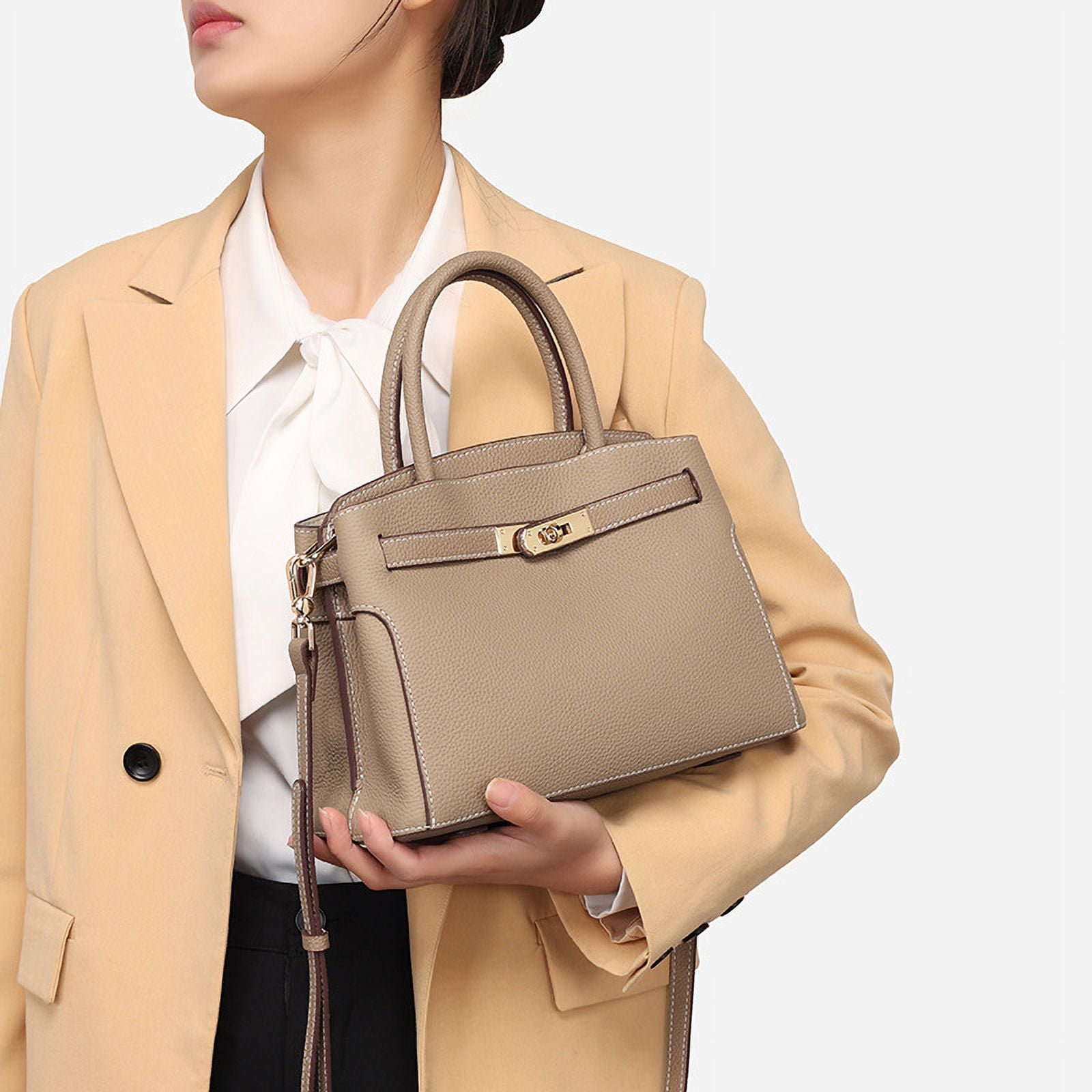 Genuine leather women's bag TOGO top layer cowhide light luxury