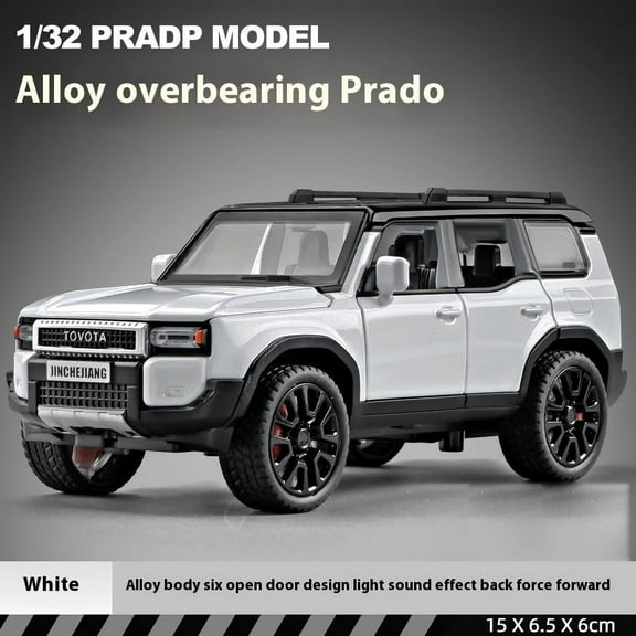 1:32 TOYOTA PRADO Land Cruiser Off Road Vehicle Metal Alloy Diecast Model Car Outdoor Display Collectibles Decorative Gift Boy