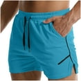 thumbnail image 2 of ZVNAΖH Mens Shorts Elastic Waistband with Pockets Mens Summer Casual Sports Quick Drying Shorts, 2 of 6