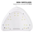 thumbnail image 4 of DPTALR 88W 18LEDS Fan Nail Gel Curing Lamp Light Nail Gel Polish Dryer Nail Art Machine, 4 of 5