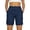 317Navy1409, variant on CAIVO Women Workout Casual Shorts With Pockets Summer Comfort Three Quarter Length Simple Outdoor Work Solid Color Bottoms