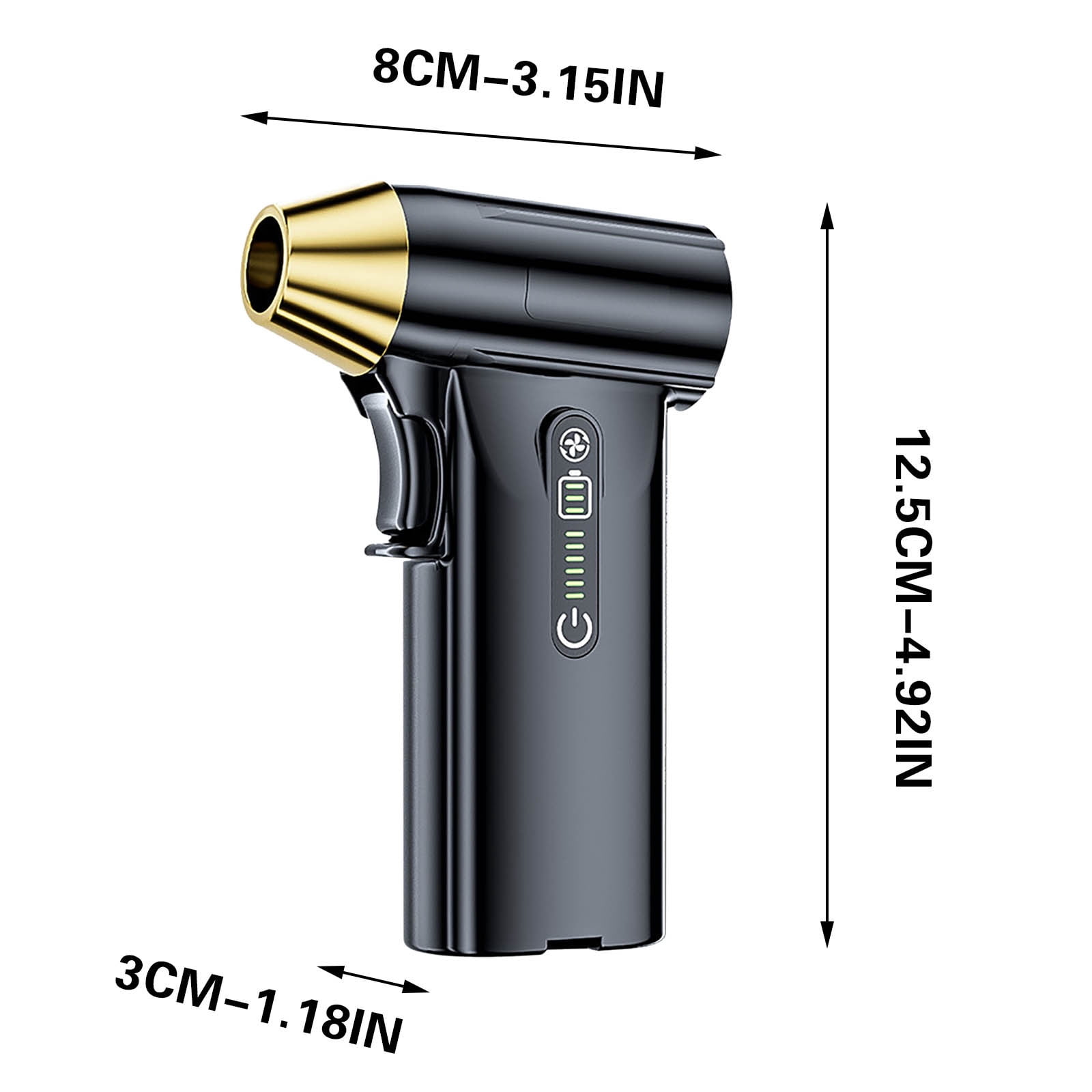 DAMAI Electric Air Duster Cooling Handheld Fan,Compressed Air Duster for Computer Keyboard,Handheld Brushless Motor Car Dryer(Black)