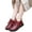 Red, variant on Women's Fleece Lined Leather Ankle Boots Wedge Platform Plush Ankle Boots Winter Warm Slip On Dress Shoes with Adjustable Strap Red 6.5