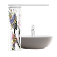 thumbnail image 3 of ARTJIA Butterfly Shower Curtain, Fashion Girl Flower Polyester Fabric Shower Curtain Bathroom Sets with Hooks 66x72 Inches, 3 of 3