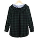 thumbnail image 2 of Chaqueta de punto informal de manga larga a cuadros con capucha y otoño para mujer con bolsillo Adepaton CJWUS-3787, 2 of 2