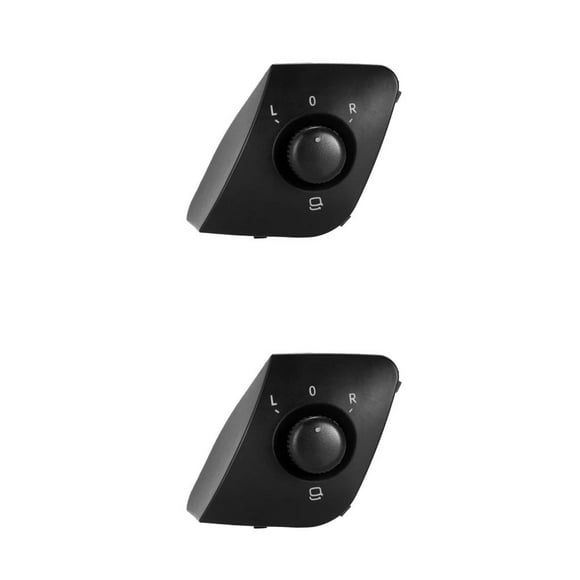 ZheElen Car Driver Passeger Door Side Mirror Switch Replacement Plastic Left Right Rear View Mirrors Adjust Knob Accessories 2Set