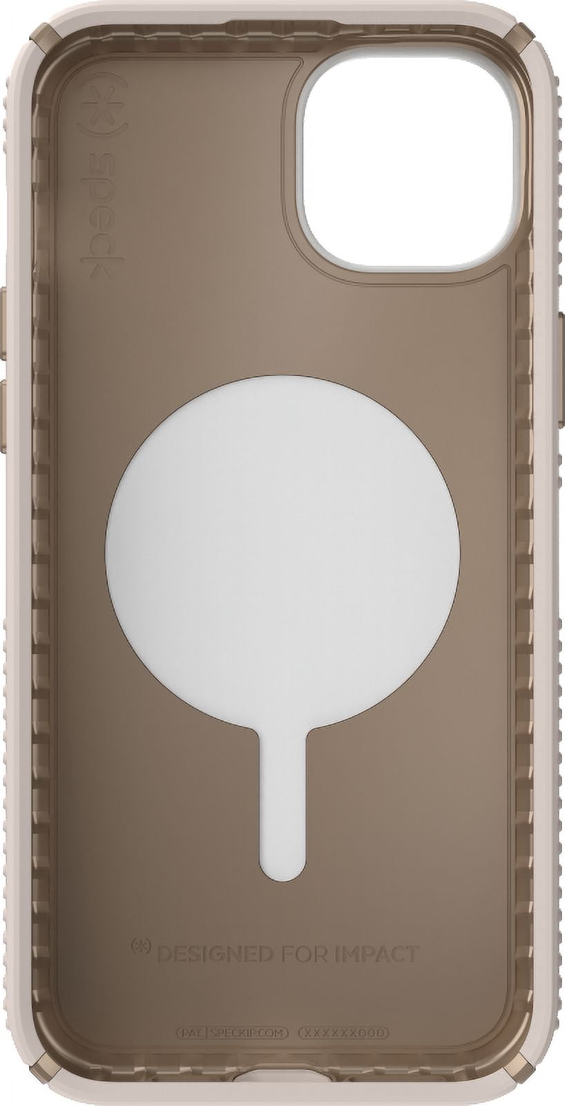 Speck iPhone 15 Plus Case-Presidio2 Grip-ClickLock-MagSafe-6.7 Inch Phone Case-Bleached Bone/Heirloom Gold/Hazel Brown