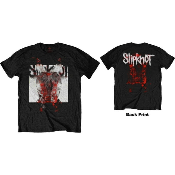 Slipknot Unisex T-Shirt Devil Single - Logo Blur (Back Print) (Small)