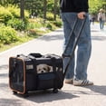 thumbnail image 2 of Gymax Cage de Transport pour Animal à Roulettes Pliable à Parois Souples pour Chien avec Poignée Télescopique, 2 of 10