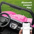 thumbnail image 6 of Hikiddo 24V 10Ah Ride on Toy, 4WD Kids 2-Seater Electric Ride on Car UTV with Remote, Bluetooth - Hot Pink, 6 of 8