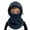 1-Black1205, variant on Oiyii Toddler Boys Warm Bomber Hats Drawstring‑Adjustable Snow Beanies, Black