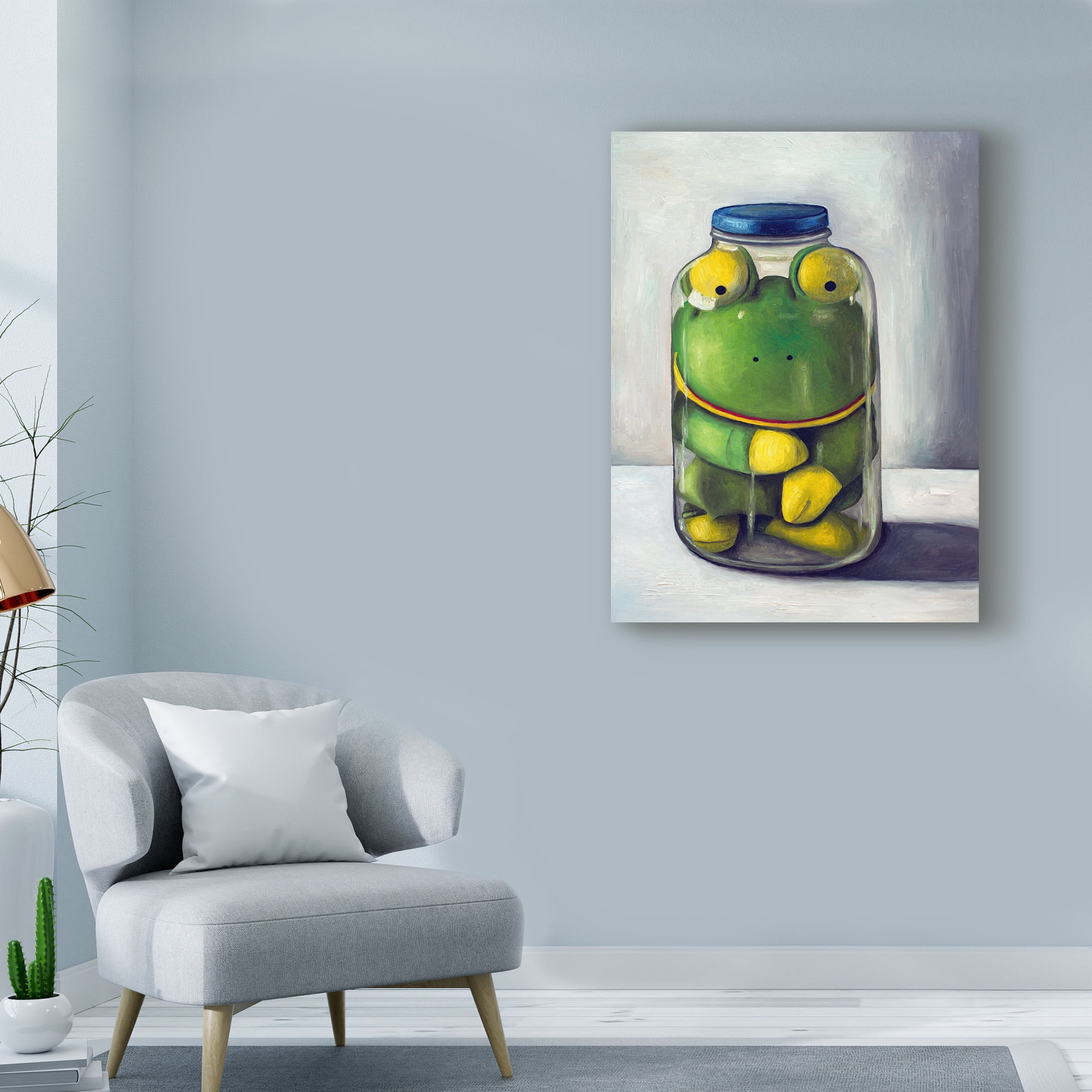 Trademark Fine Art 'Preserving Childhood Frog' Canvas Art by Leah Saulnier