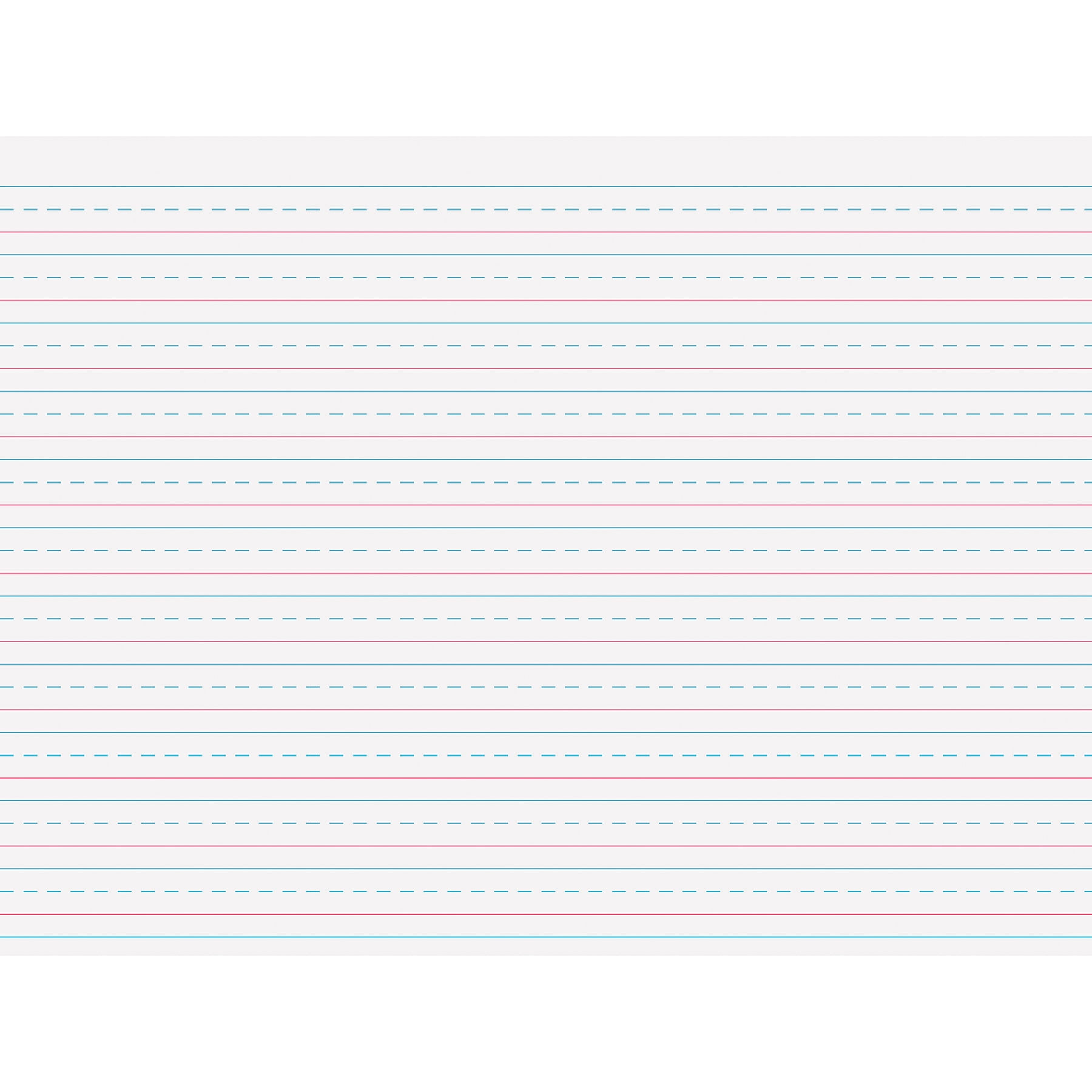 Pacon Handwriting Tablet, White, 1/2 in x 1/4 in x 1/4 in Ruled Long, 12" x 9", 40 Sheets, Pack of 12