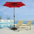 thumbnail image 5 of Abba Patio 11ft Outdoor Patio Umbrella w/ Push Button Tilt and Crank, 8 Ribs, Dark Red, 5 of 9