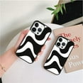thumbnail image 5 of Compatible iPhone 14 Pro Max Case Cute Pattern Black and White Waves Zebra Print + Tire Shockproof Cover, Designed for iPhone 14 Pro Max Case Anti-Skid for Girls Women, 5 of 6