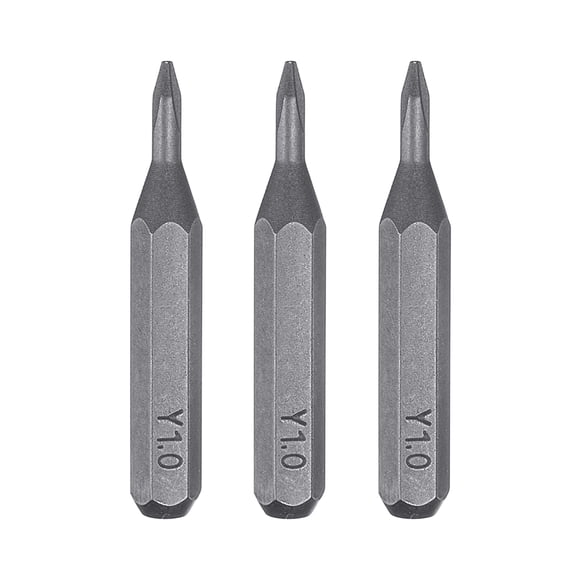 Uxcell 3pcs Y1.0 Tri Wings Screwdriver Bit 5/32" Hex Magnetic 3 Point Y-Shaped Head S2 Steel