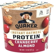 Quaker Select Starts Cranberry Almond Protein Instant Oatmeal, 2.18 oz Cup