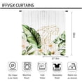 thumbnail image 4 of Green Leaves Kitchen Curtains 27.5Wx36H Inch Rod Pocket Small Curtains for Bedroom Room Green Watercolor Leaf Plants Floral Window Treatments Decorative for Living Room 2 Panels, 4 of 6
