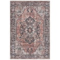 thumbnail image 2 of SAFAVIEH Serapi Adelaide Oriental Machine Washable Area Rug, Rust/Navy, 6'7" x 6'7" Round, 2 of 8