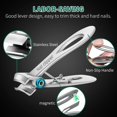 thumbnail image 2 of Nail Clippers Ultra Wide Jaw Opening Fingernail and Toenail Clippers Set for Thick Nails Cutter for Ingrown Manicure,Pedicure,Men & Women Big, Silver, 2 of 5