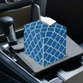 thumbnail image 7 of POLERO Tissue Box Cover PU Leather, Blue Geometric Waterproof Square Car Tissue Holder Storage for Bathroom Vanity, Countertops, Dressers, Night Stand, Parlors and Offices, 7 of 7