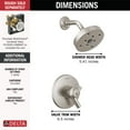 thumbnail image 3 of Delta T17259-PN Trinsic Monitor 17 Series Dual Function Pressure Balanced Shower Only -, 3 of 7