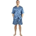thumbnail image 1 of Up2date Fashion's Men's Pajama Satin Set / Pajamas  PJs,  Tie Print, Short-Sleeve with Shorts, 1 of 3