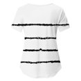 thumbnail image 6 of Gytharion Maternity Nursing Blouse for Women Round Neck Stripes Breastfeeding Tshirts Fashion Casual Short Sleeve Pregnancy Tops, 6 of 6