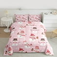 thumbnail image 2 of Castle Fairy Boys Girls Cartoon Winter Snowflakes Snowman Bedding Comforter Set 2pcs,Happy New Year Twin Comforter Sets Microfiber,Merry Christmas Xmas Breathable Bedding Set,Super Cozy Room Decor, 2 of 8