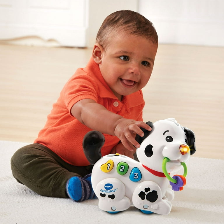 Play Learning Sing and Floor Toy, Pull Puppy, VTech, Toy Baby