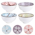 thumbnail image 2 of 1 Set 4 Pcs Japanese Style Ceramic Bowls Blue and White Porcelain Bowl Set, 2 of 8