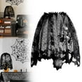 thumbnail image 2 of Halloween Decorations Black Lace Tablecloth And Gothic Décor Mantel Scarf Lampshade Wrap For, 2 of 7