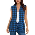 thumbnail image 7 of Ynynloco Women's Long Knit Cardigan Vest with Pockets Machine Washable Casual Sleeveless Open Front Draped Duster Vest, 7 of 7